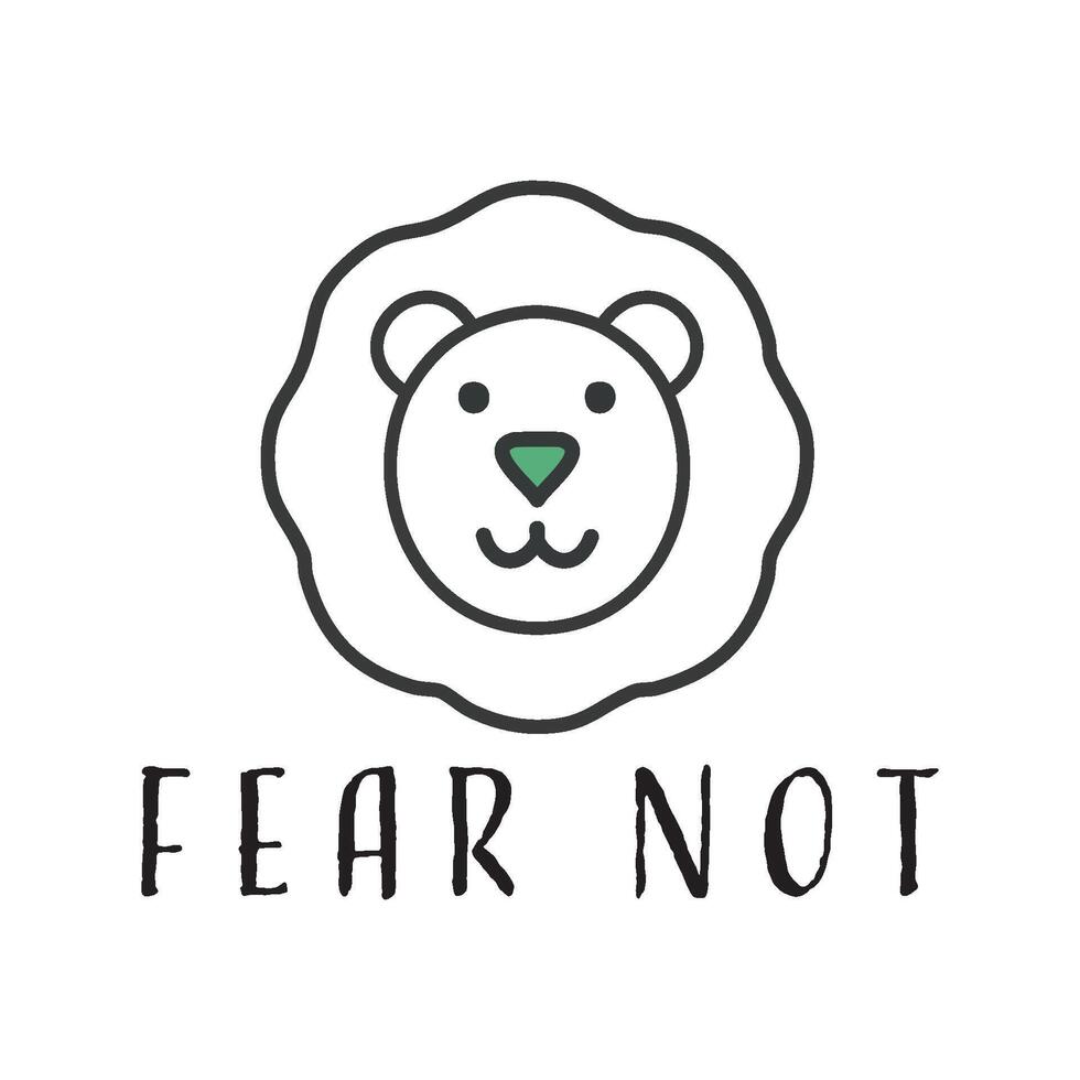 Fear not, Biblical Phrase, Christian typography for banner, poster, photo overlay, apparel design vector