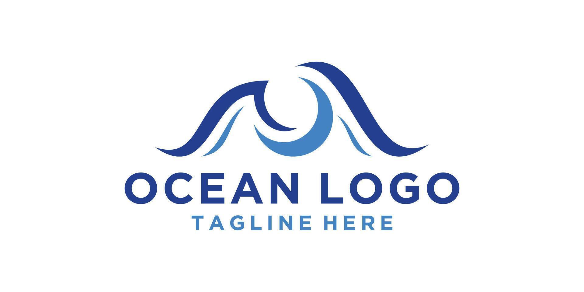 logo design ocean, wave, water, logo design , symbol, icon, idea, creative. vector