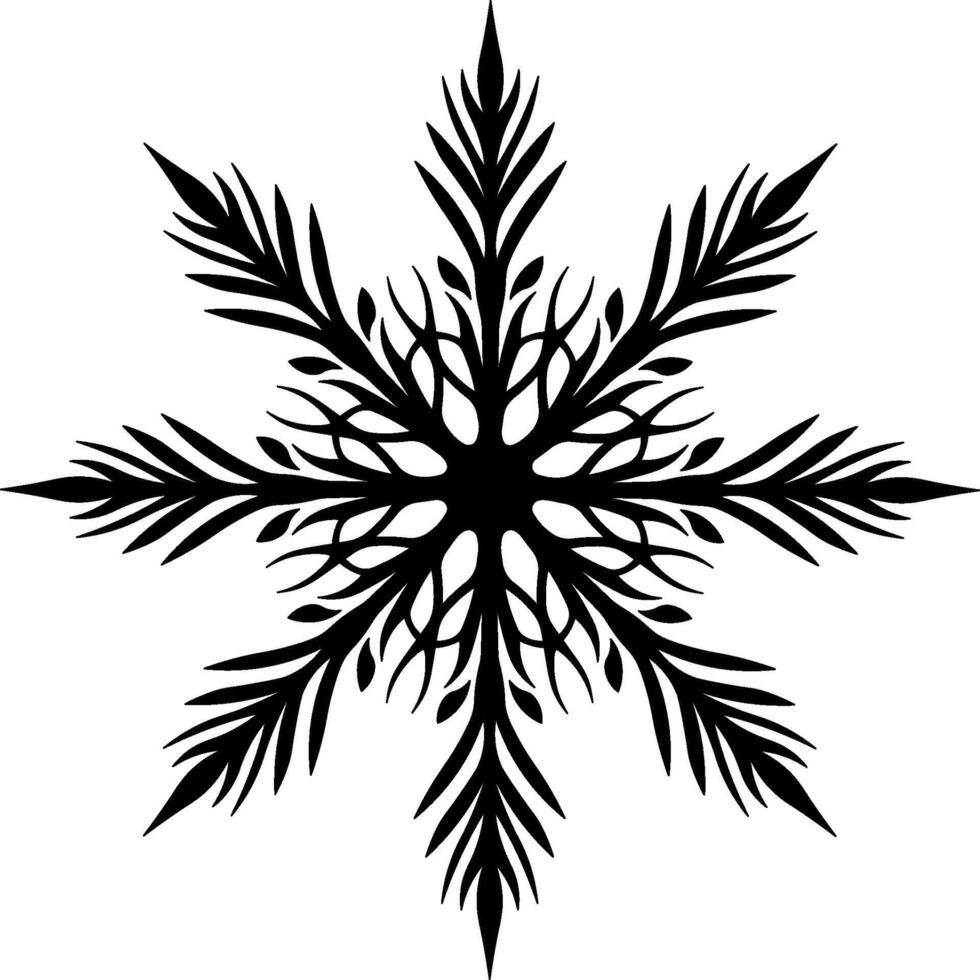 black snowflake without background vector
