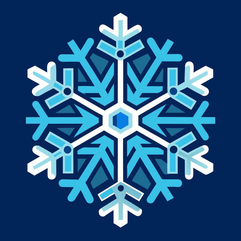 A snowflake on a blue background vector
