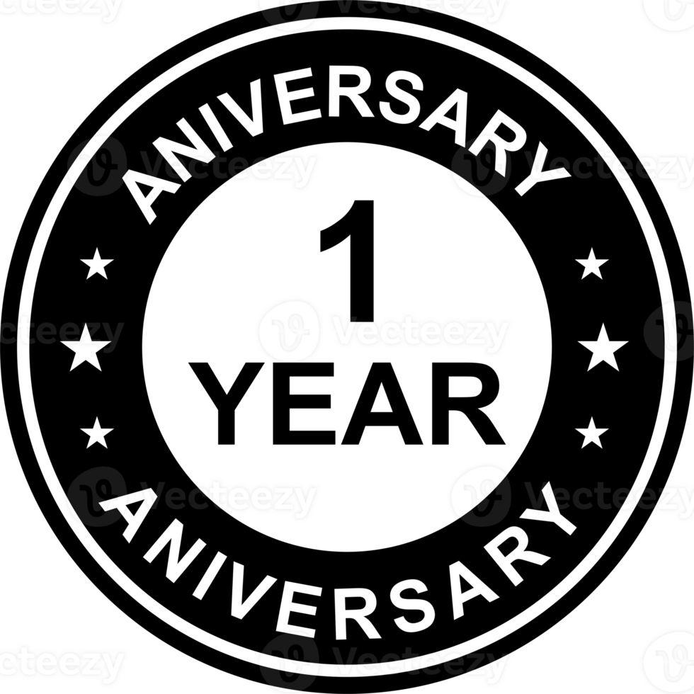 1 year anniversary gold icon for graphic design, logo, website, social media, mobile app, UI illustration png