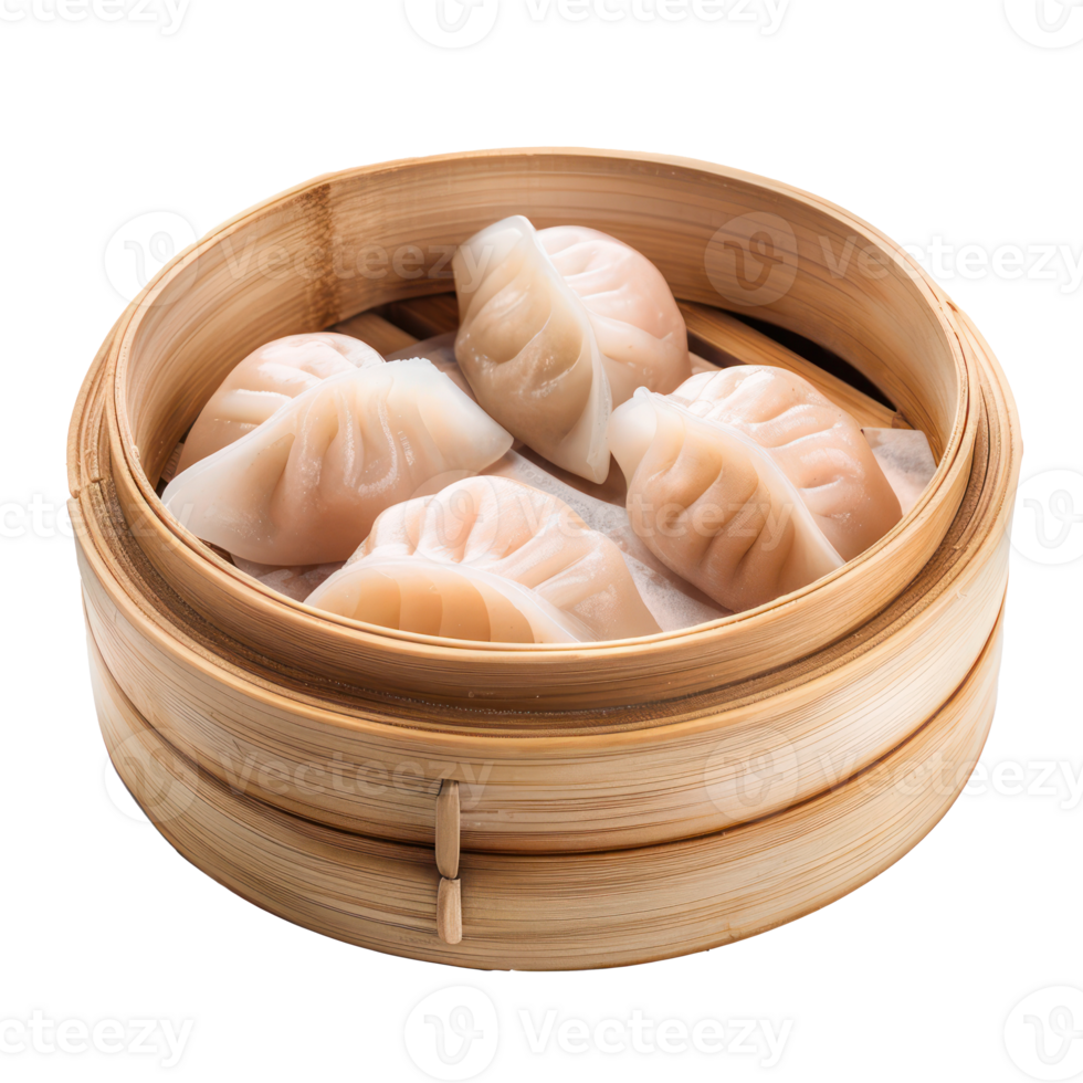 Har gow dumpling side view full length isolate on transparency background png