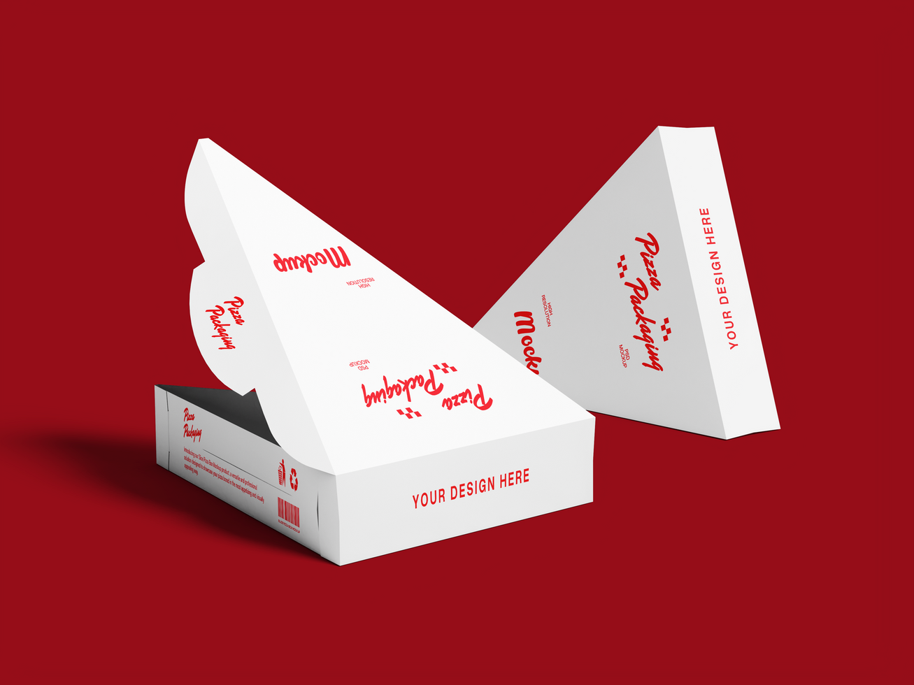 Slice Pizza Box Mockup psd