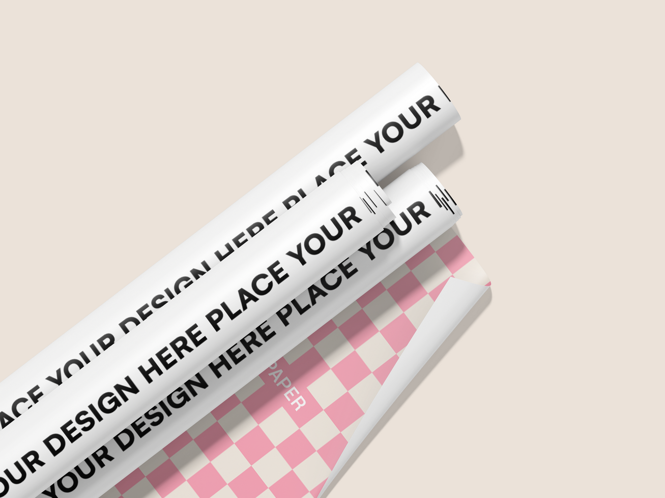 Roll Wrapping Paper Mockup psd