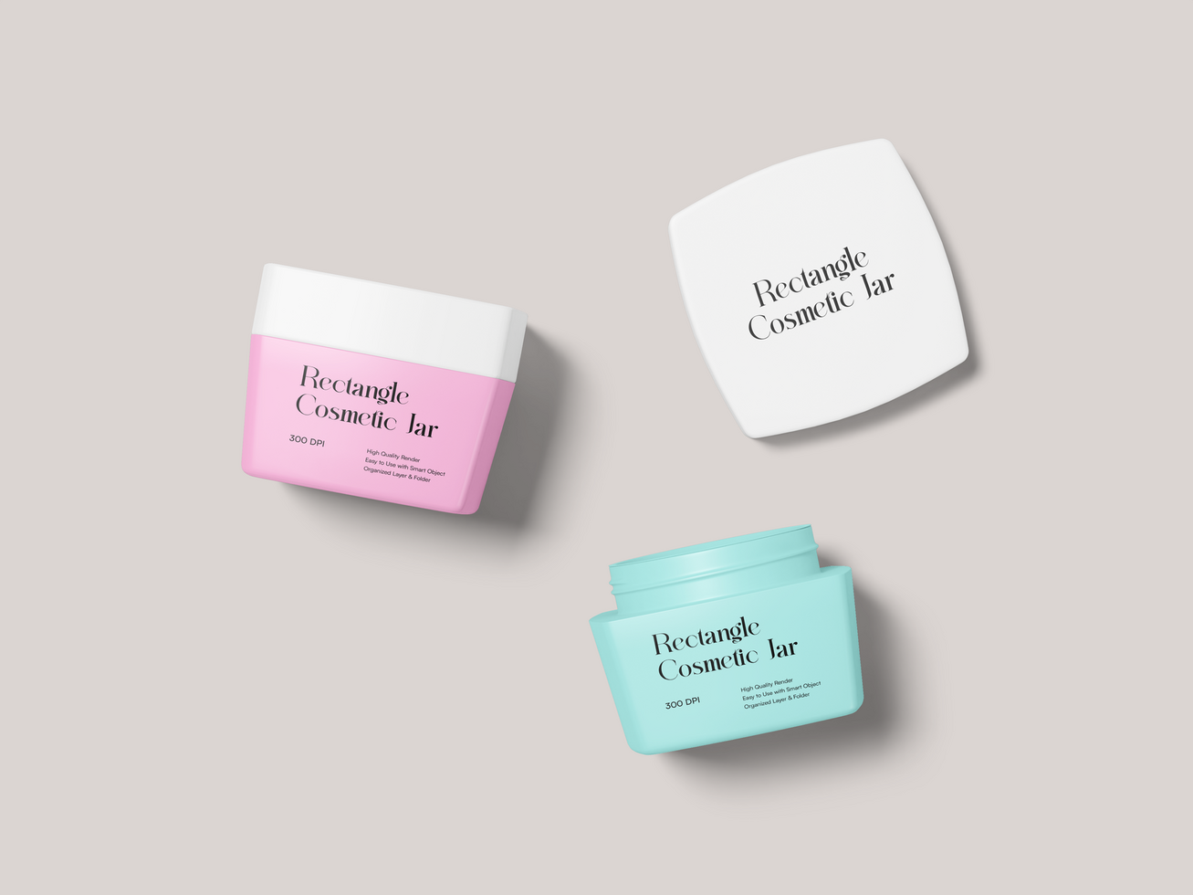 Skincare Jar Packaging Mockup 3D psd