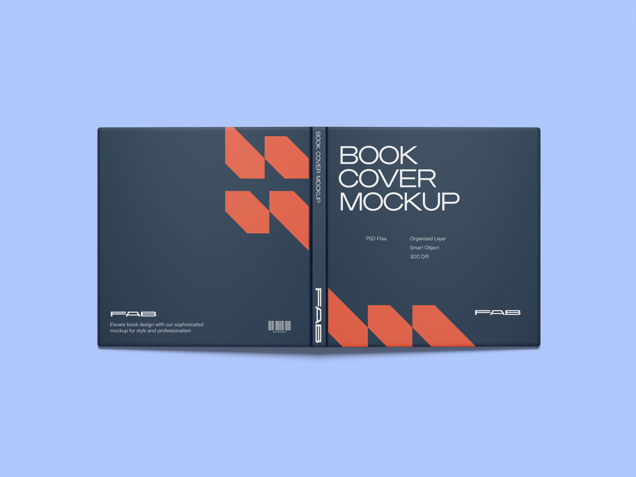 Book Cover Square Mockup 3D Render psd