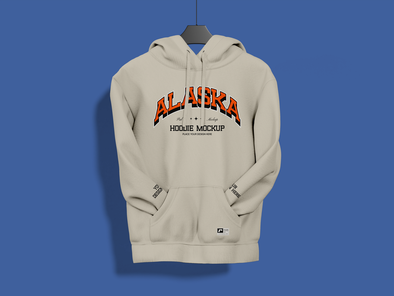 Hoodie Jacket with Hanger Mockup 3D Render psd
