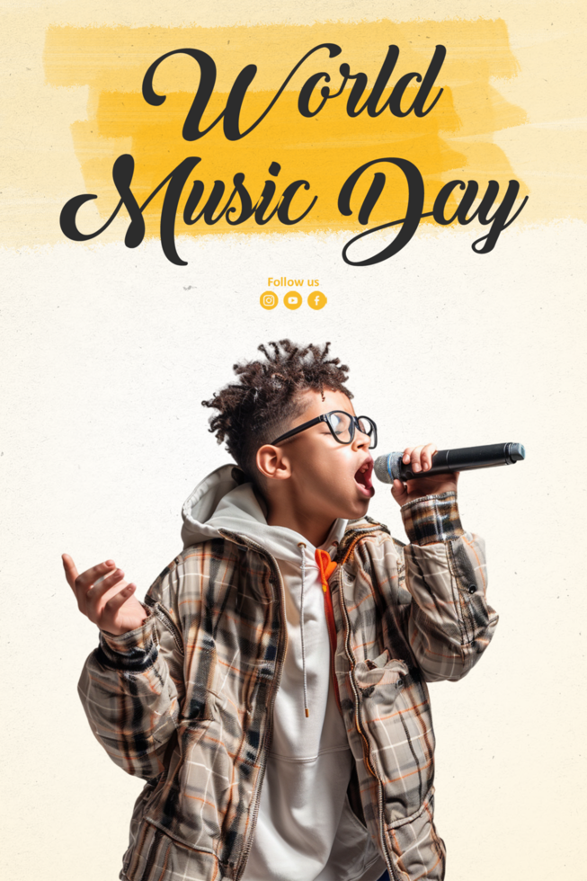 World Music Day Banner or Flyer Design for Social Media psd