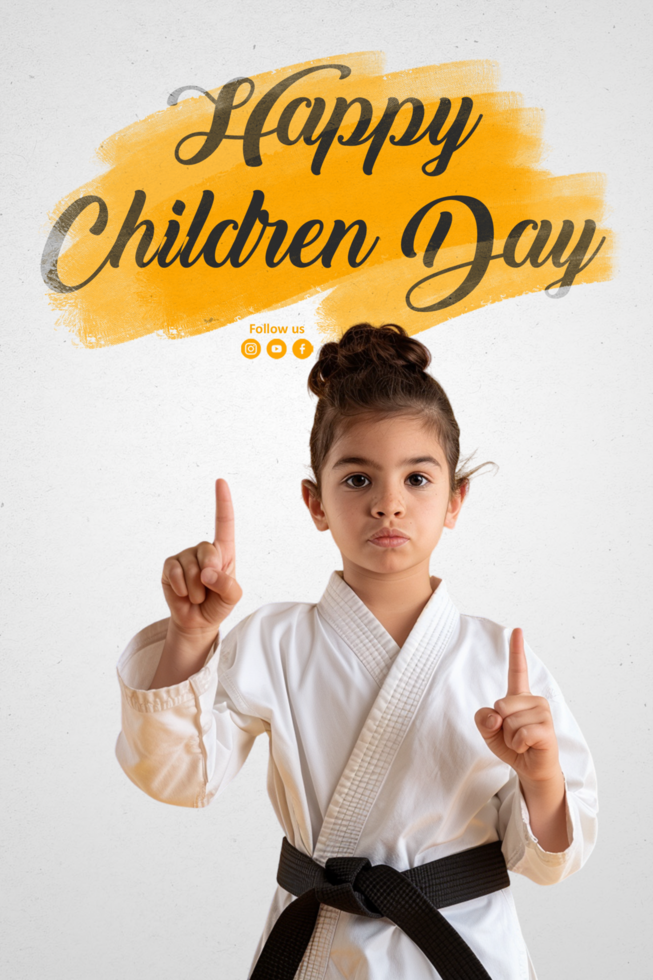 Happy children day social media design template psd