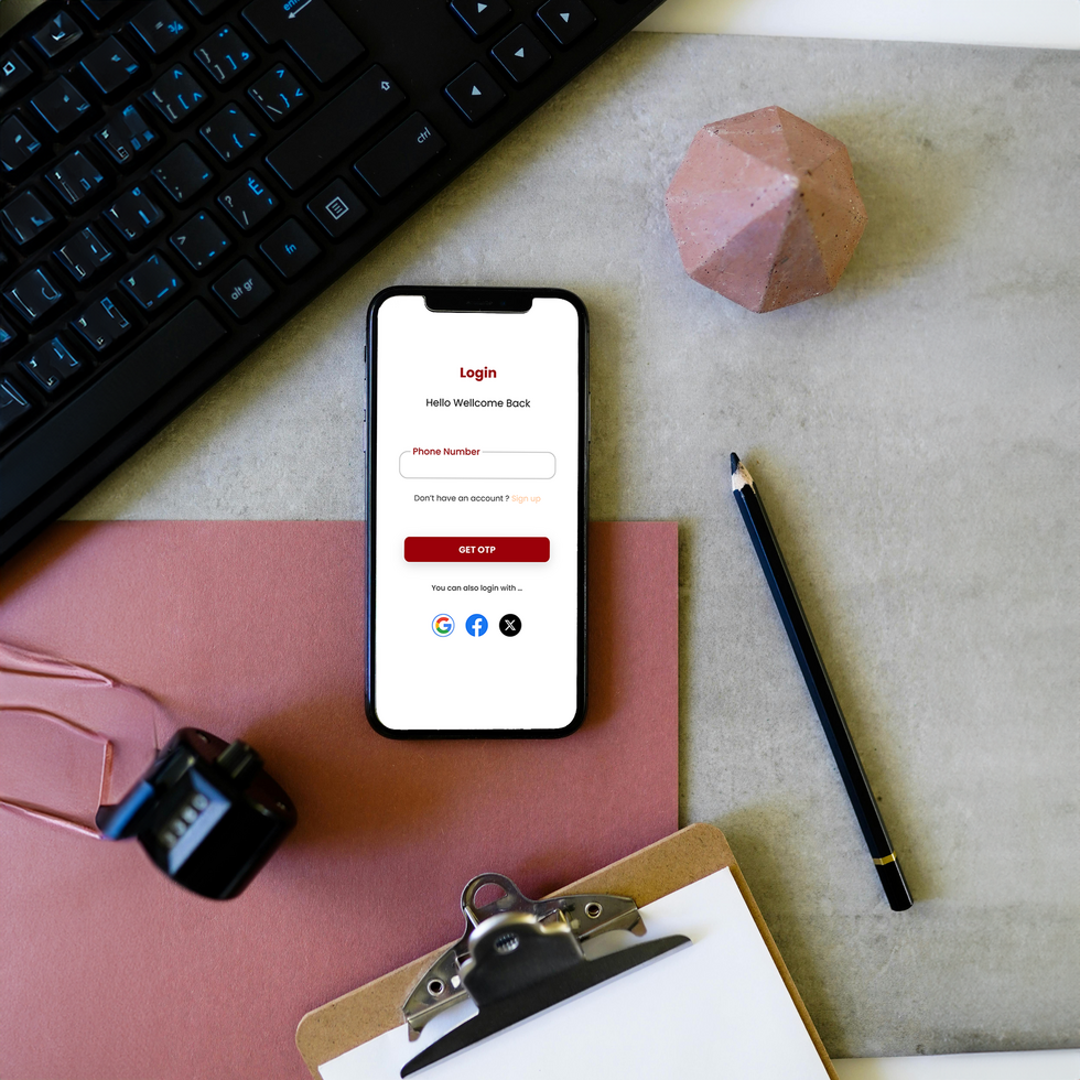 mobile keyboard mockup psd