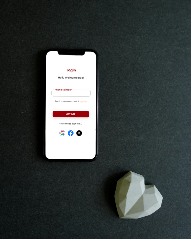 black background mobile mockup psd