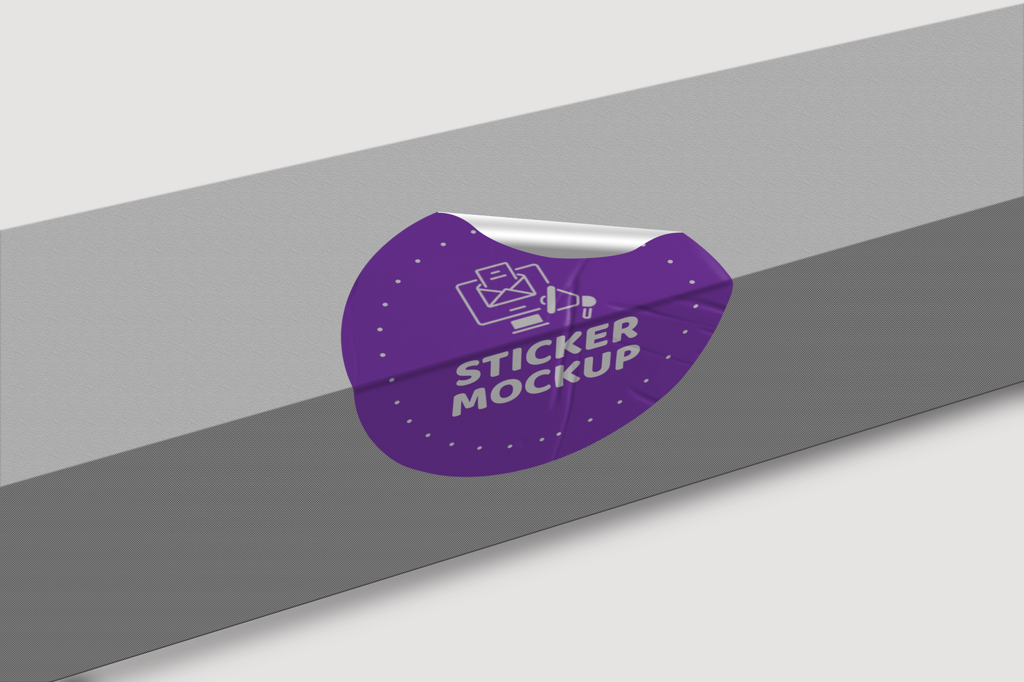 Creative Corner Sticker Mockup Template psd