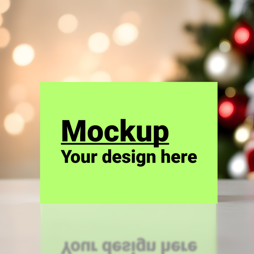 Festive Background Mockup for Holiday Greeting Card psd