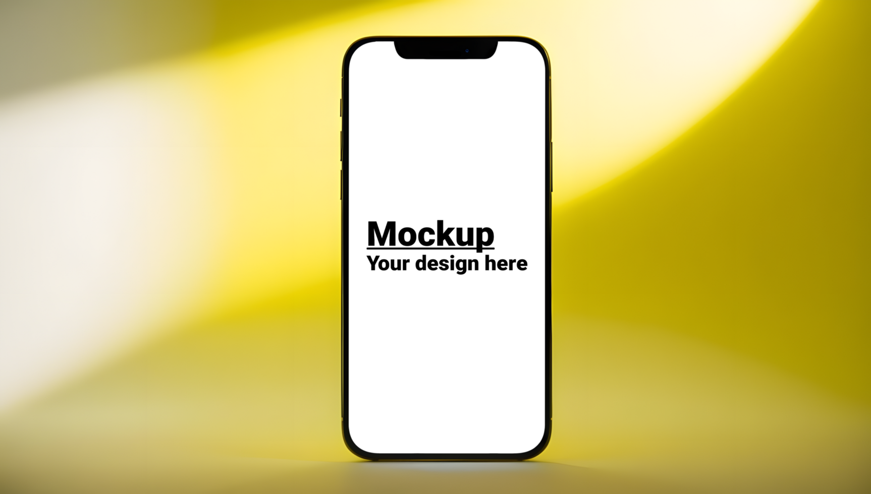 Elegant Smartphone Showcase with Bold Yellow Backdrop psd