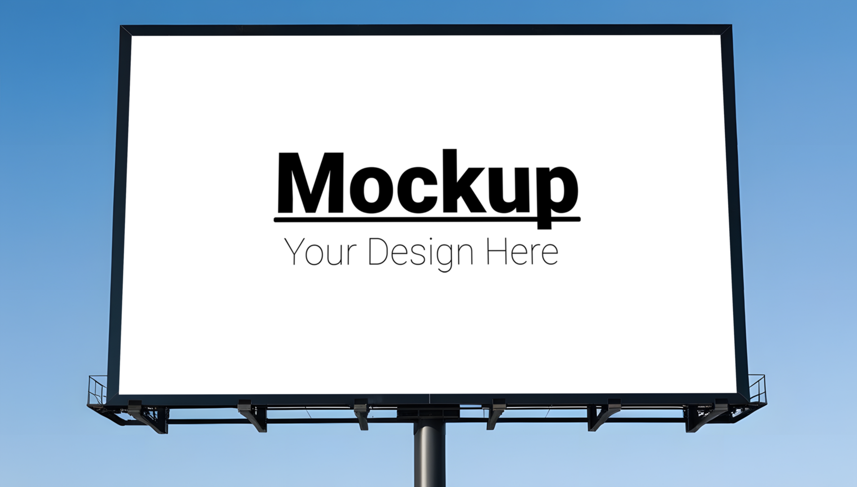 Wide Horizontal Billboard with Sky Backdrop psd
