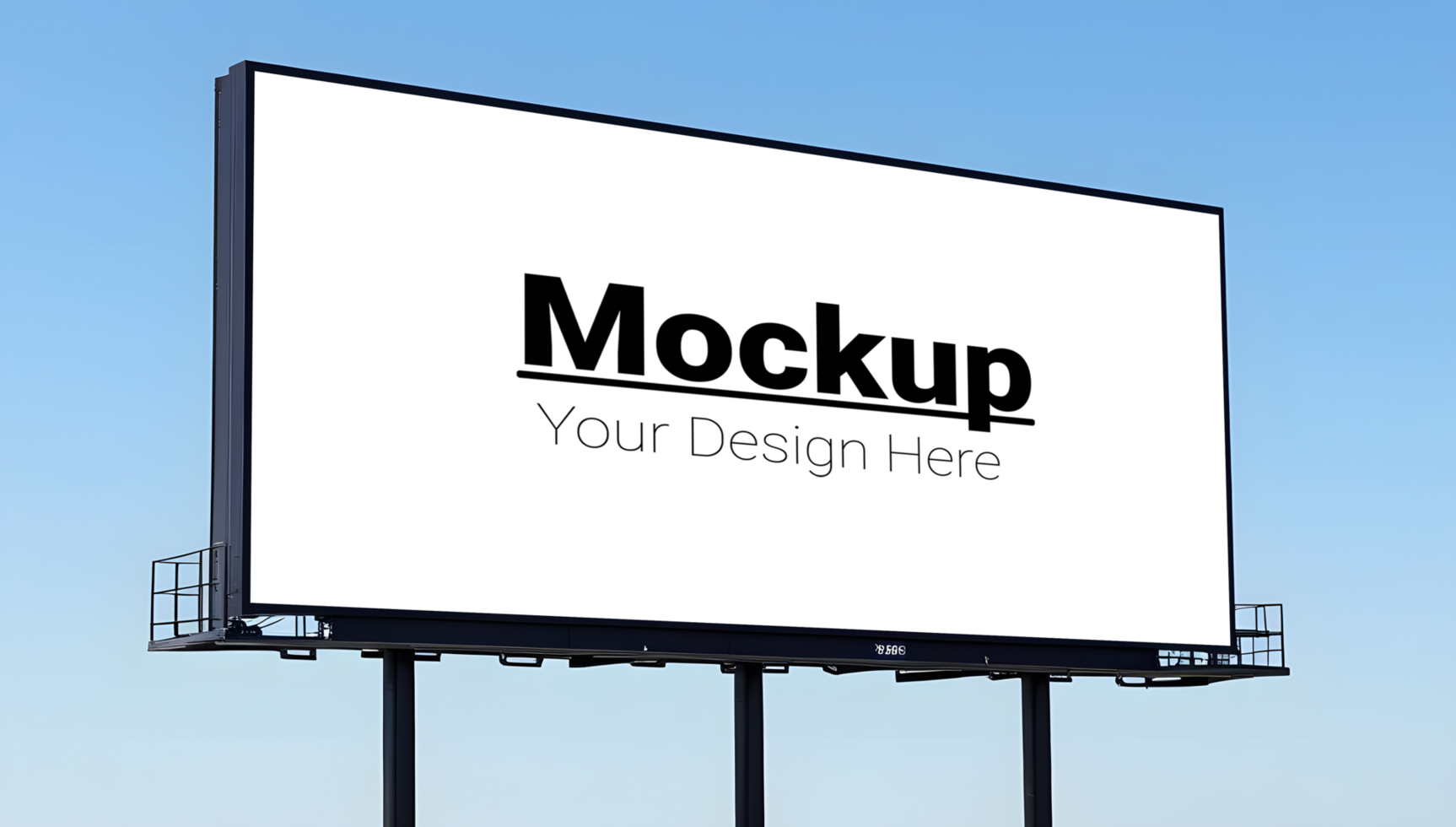 Advertising Billboard Layout on Sky Background psd