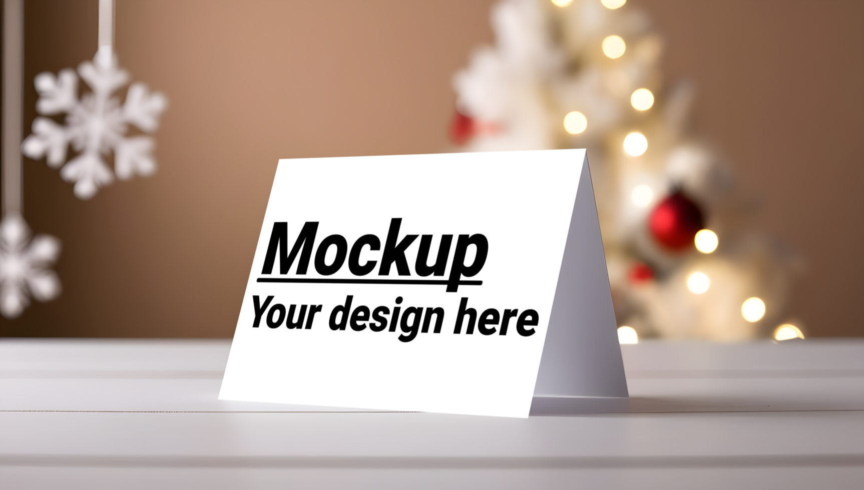 Holiday Greeting Card Layout with Festive Background psd