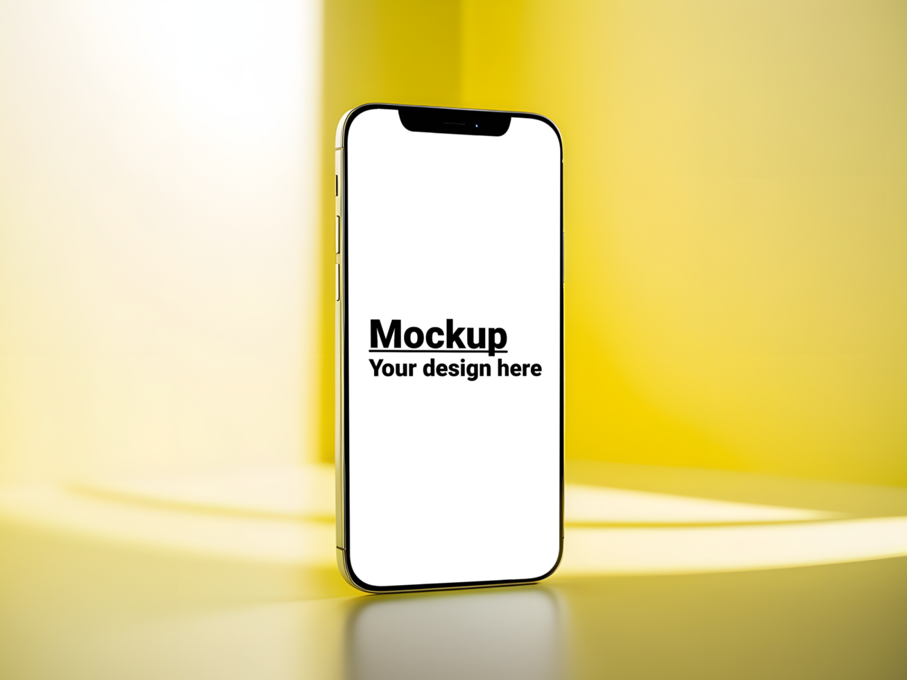 Modern Smartphone Mockup with Yellow Color Pop psd