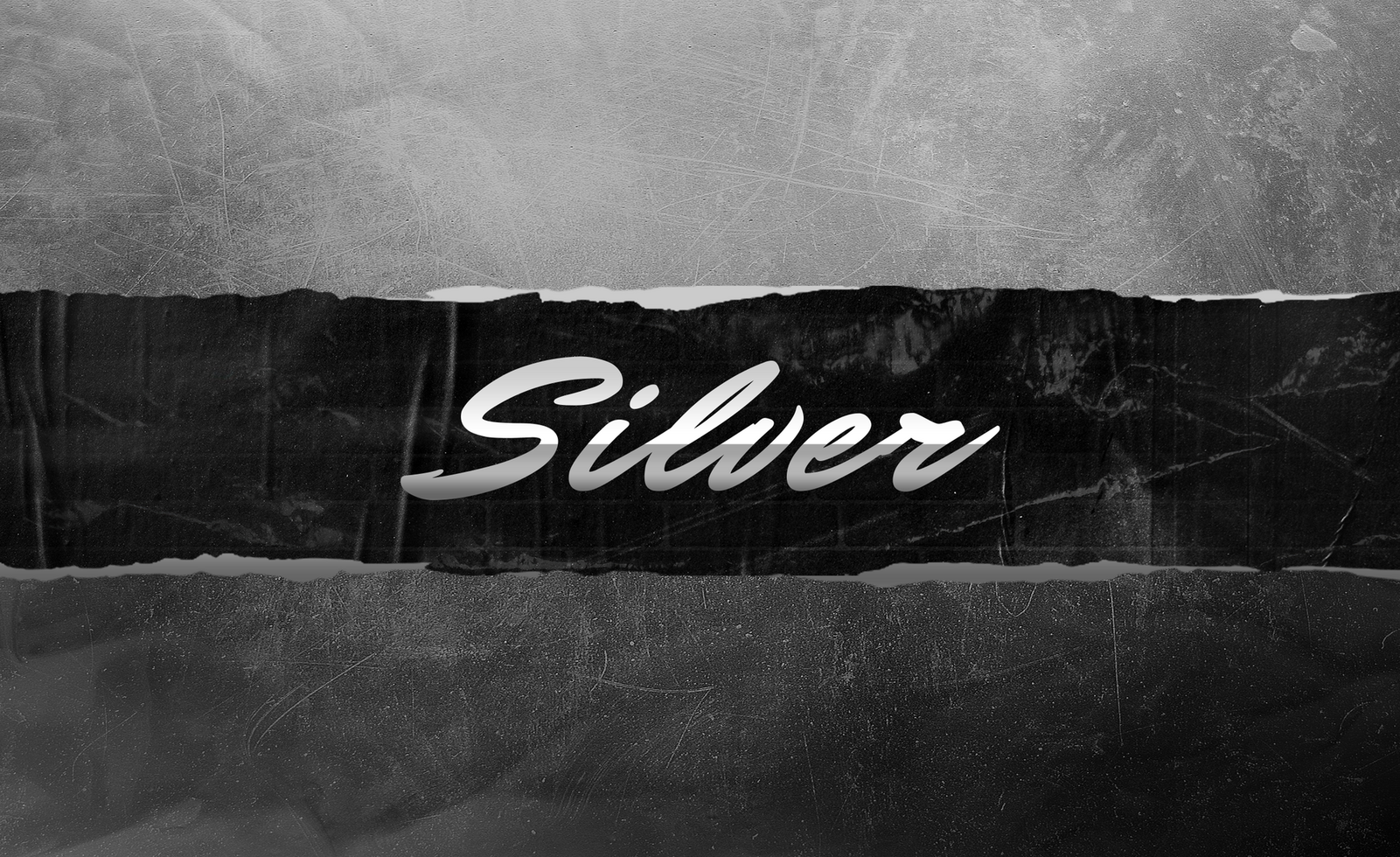Silver Text Effect Template psd