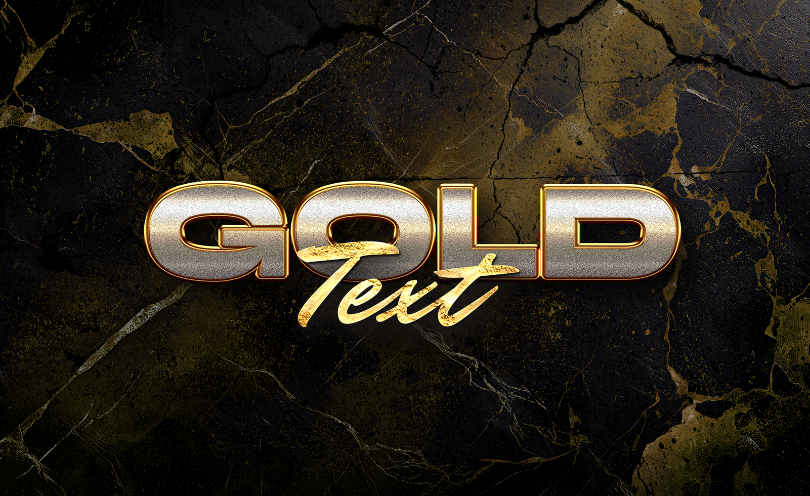 Gold Luxury Text Effect Template psd