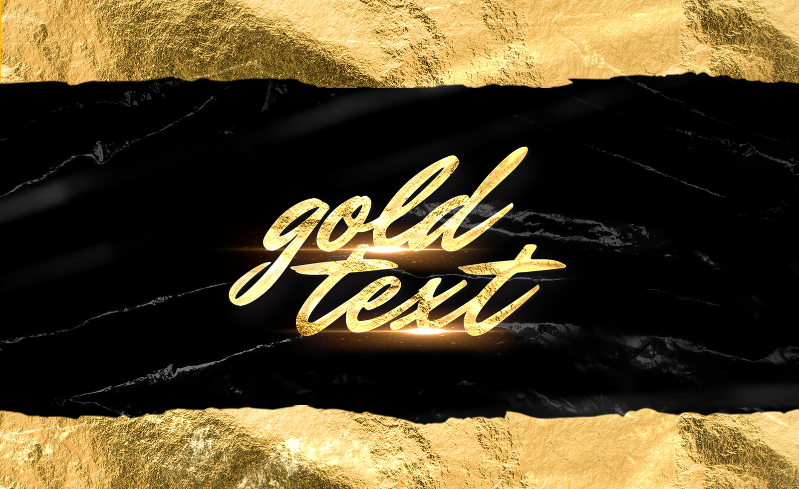 Gold Text Effect psd