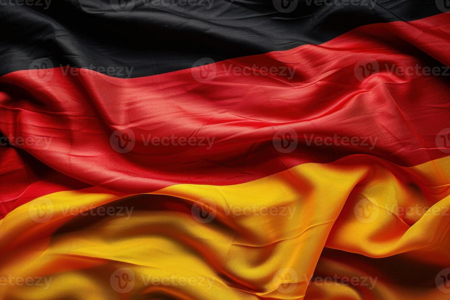 German flag waving in the wind, symbol of national pride photo