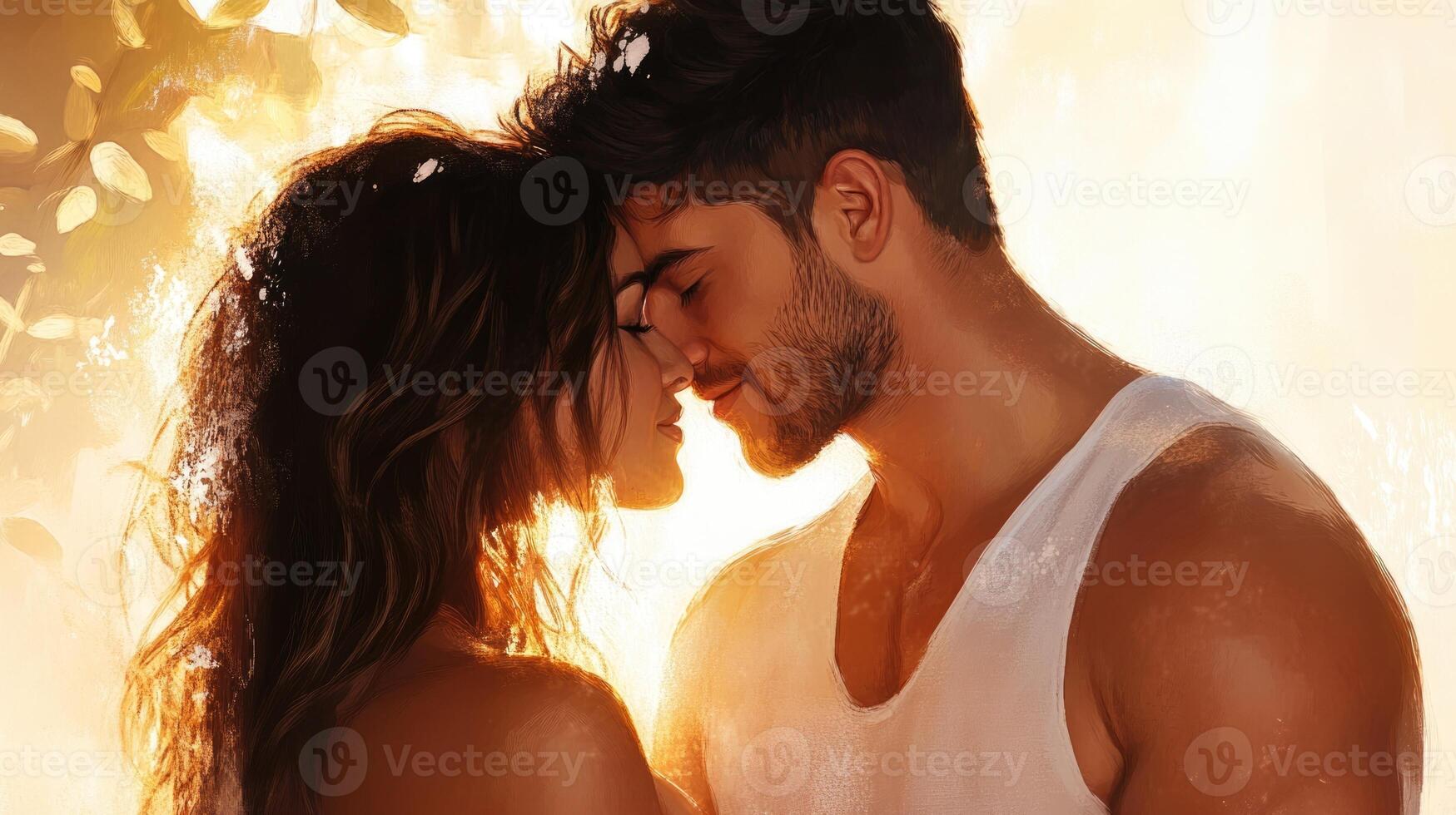 closeup couple kissing on city background. photo