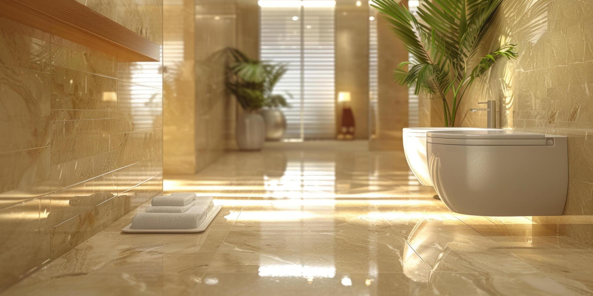 toilet bowl in luxury interior. photo