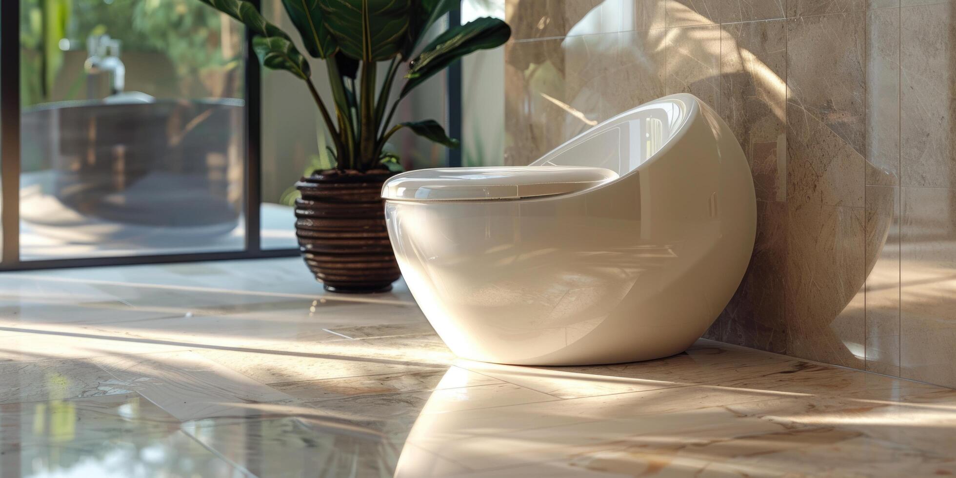 toilet bowl in luxury interior. photo