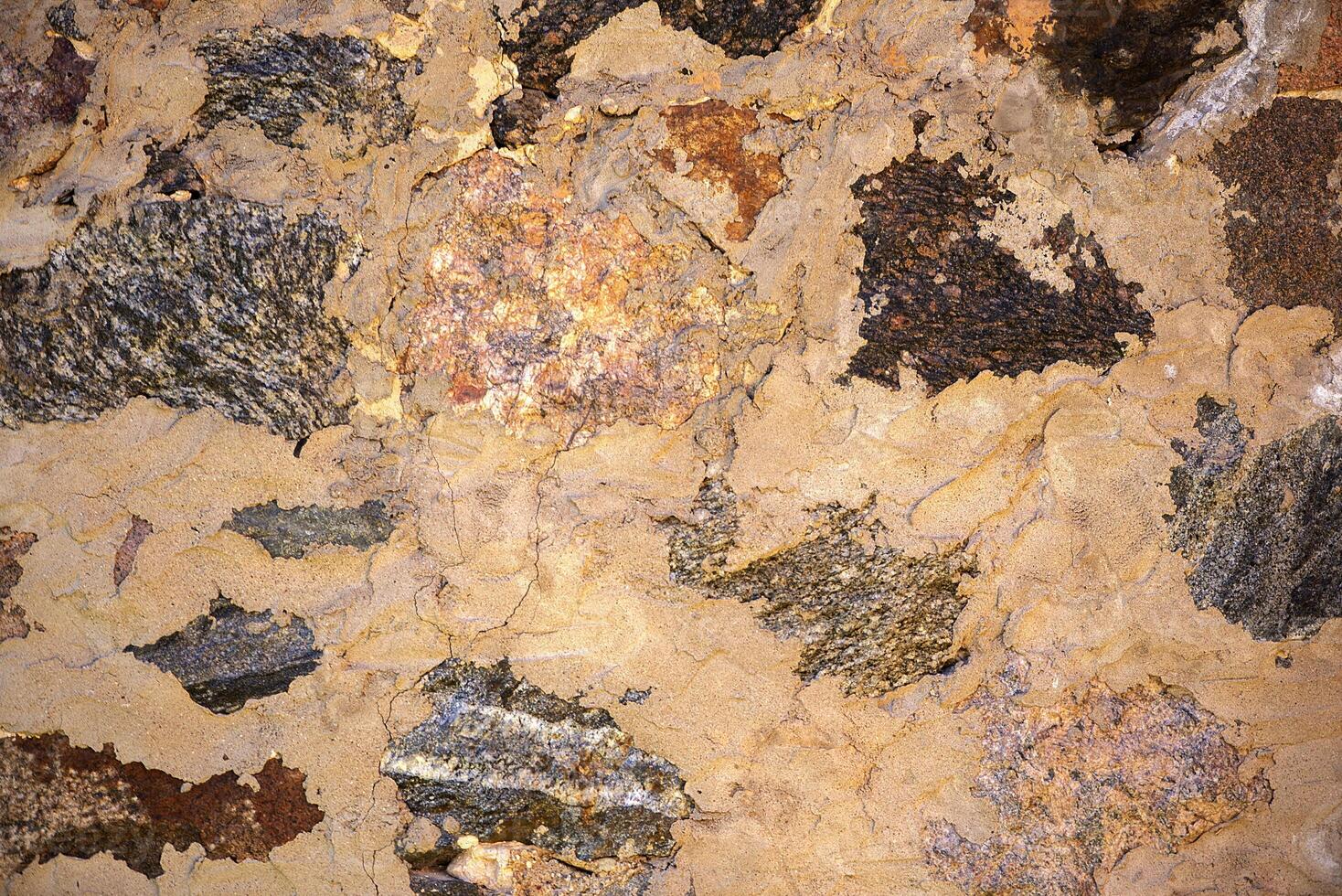 seamless ashlar old stone wall texture background photo