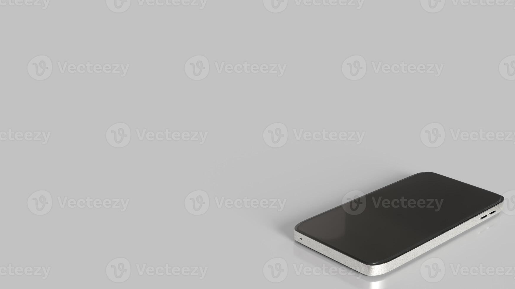 The smart phone on white background for technology concept 3d rendering. photo