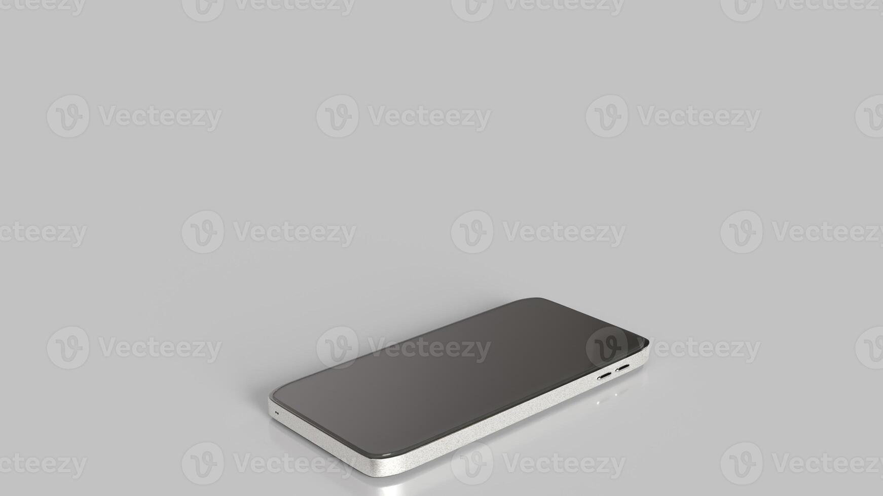 The smart phone on white background for technology concept 3d rendering. photo