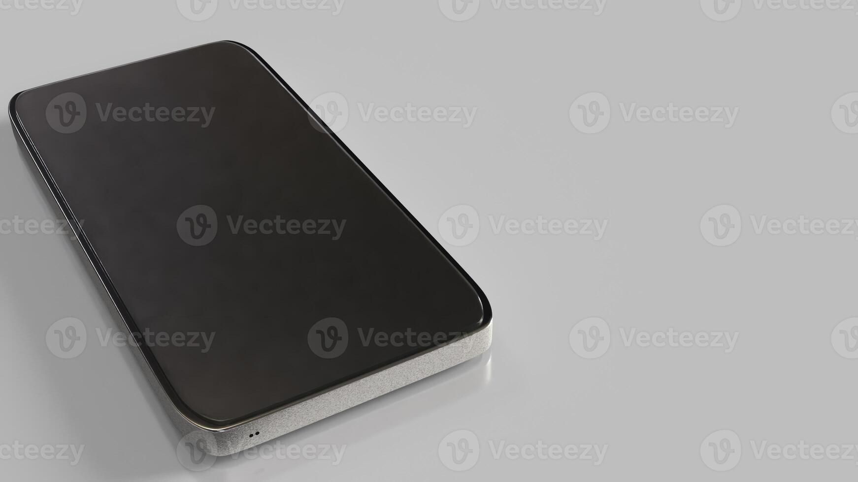 The smart phone on white background for technology concept 3d rendering. photo