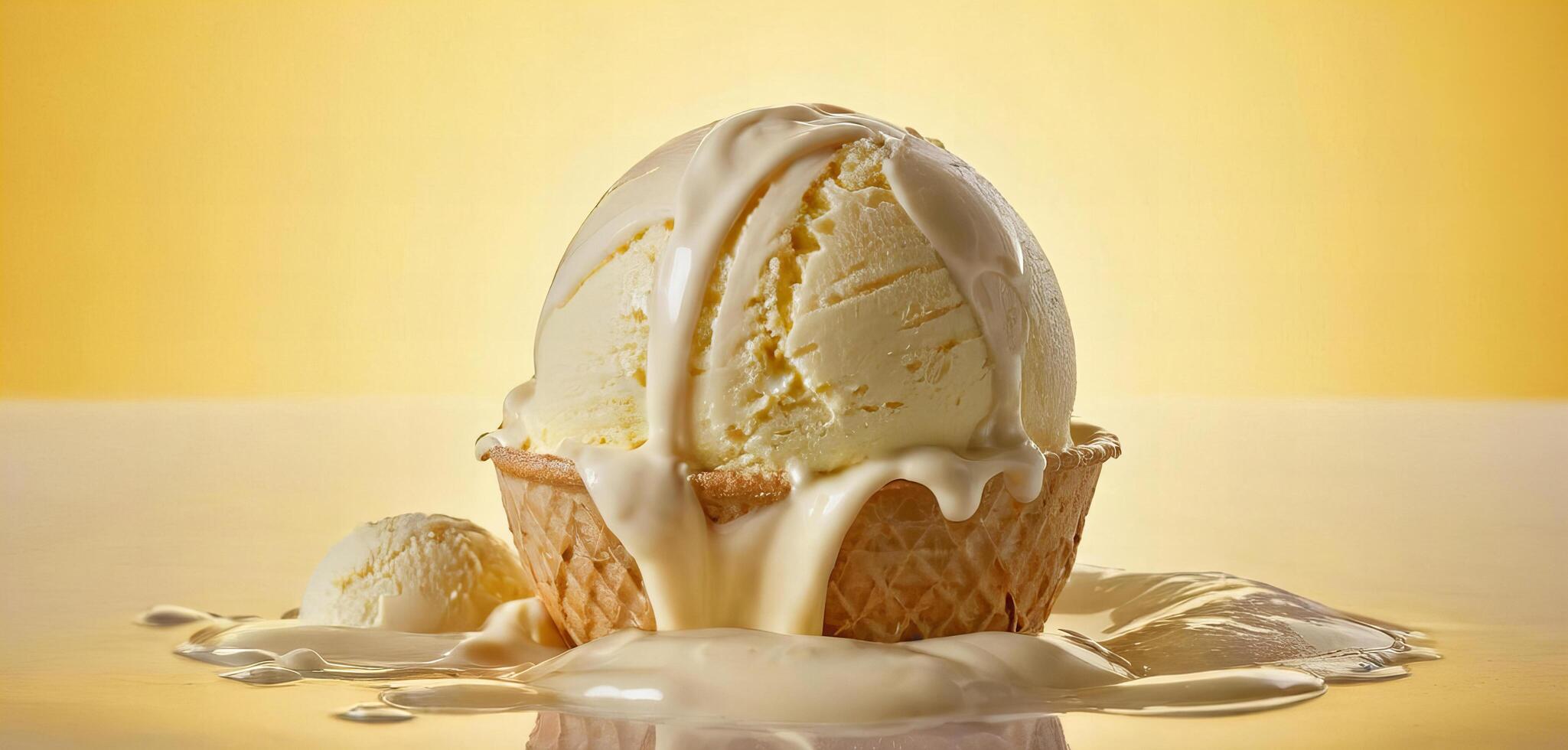 Delicious ice cream for use as advertising photo