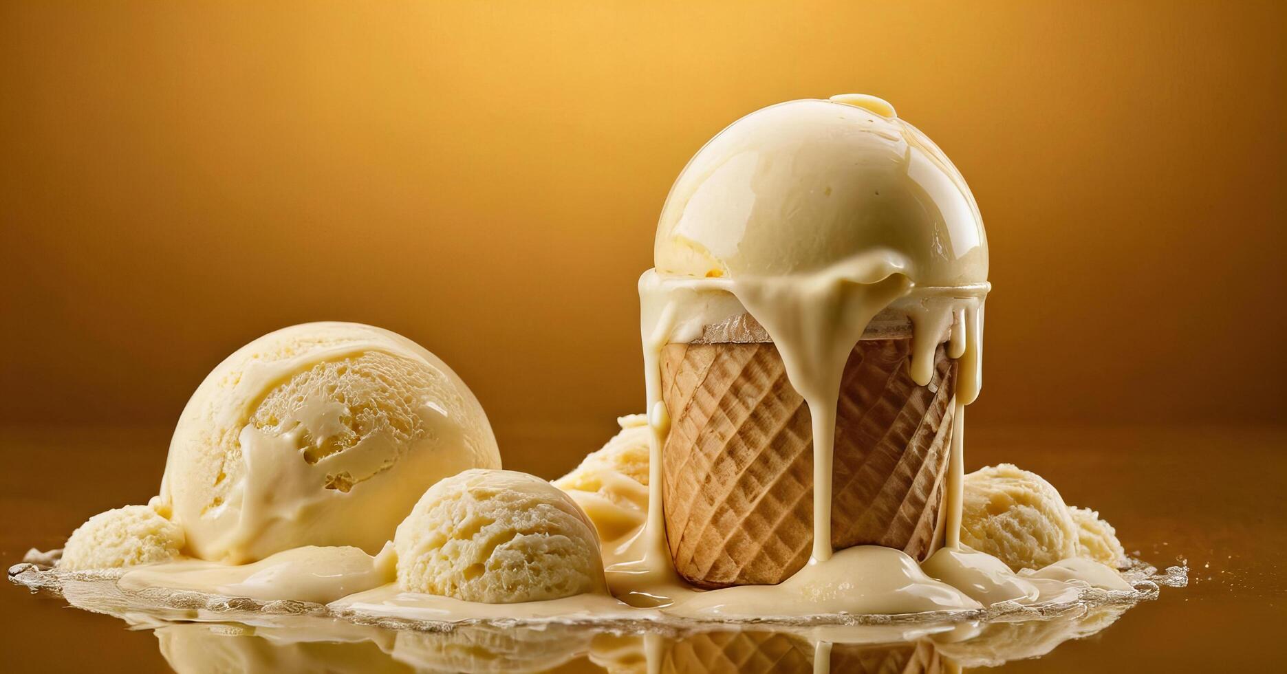 Delicious ice cream for use as advertising photo