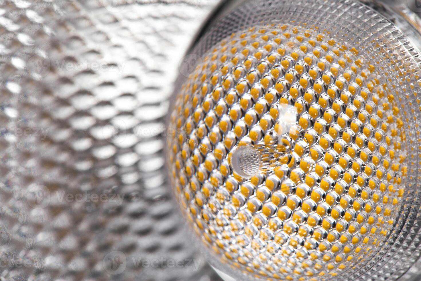 Modern matrix lamp in a luminaire, new technology. Macro photo