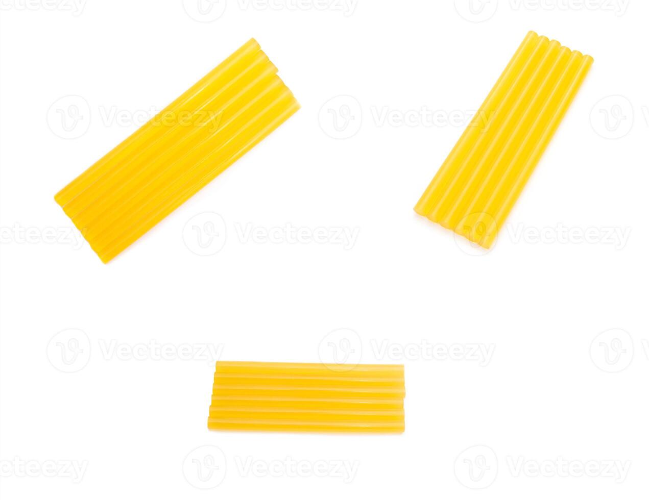 Glue sticks for glue gun on white background, isolate, instrument photo