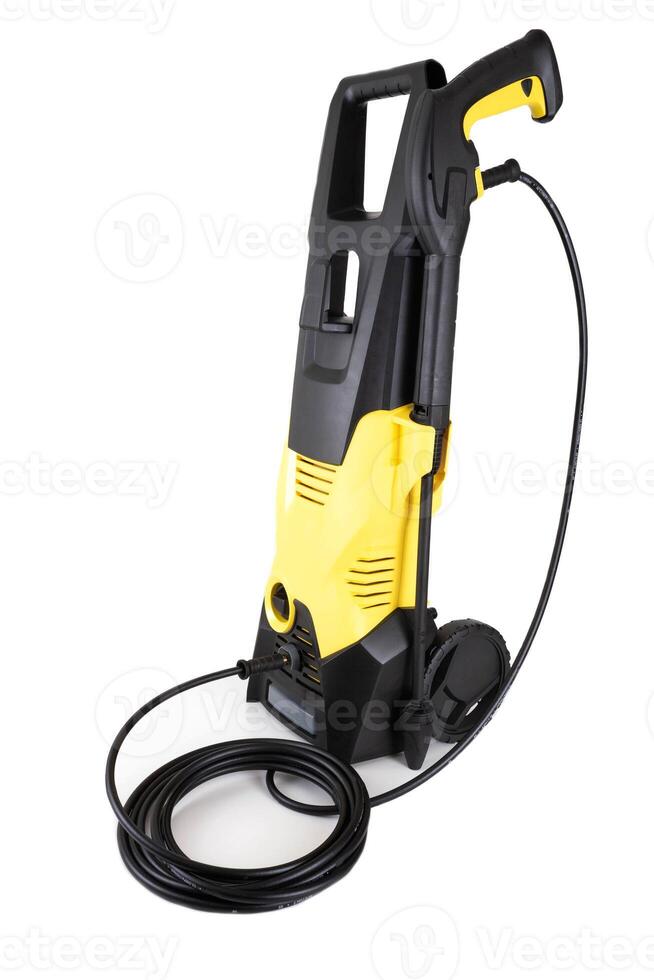 high pressure washer with a jet lance with a cutter for removing dirt. White background, isolate, equipment photo