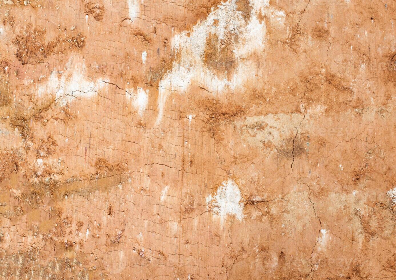 Clay soil background, orange soil, closeup, texture photo