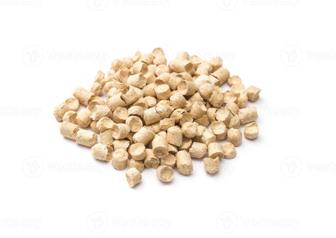 A bunch of filler for hamsters on a white background, isolate photo