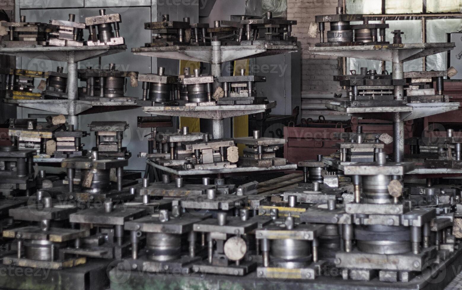 Attachments for machine tools in the factory, background, industry, cutter photo