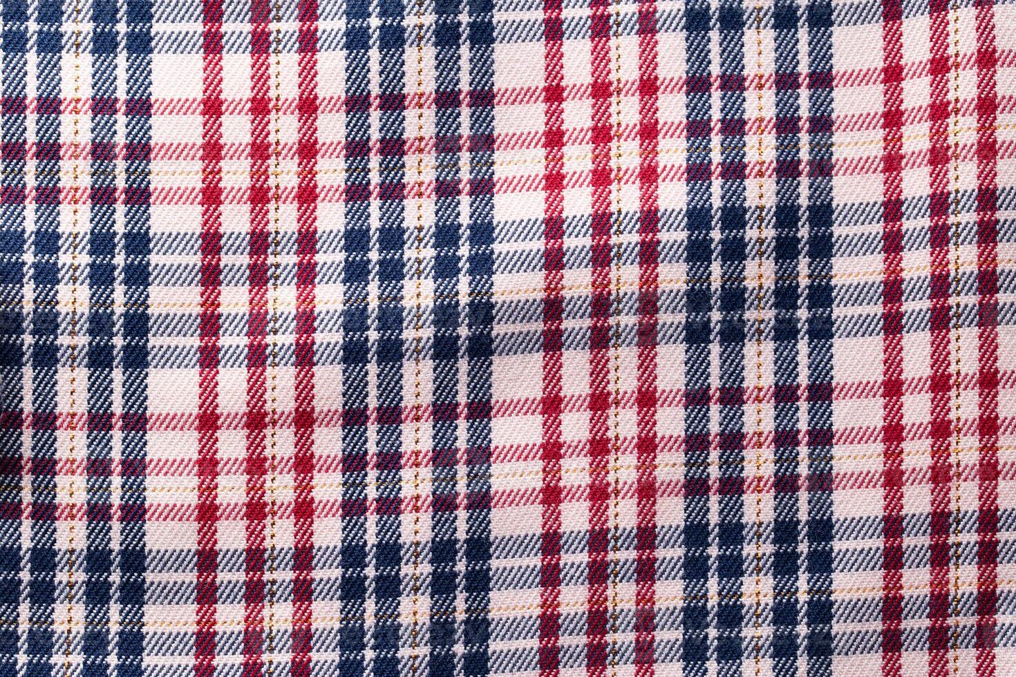 Checkered multi-colored fabric, close-up. Decoration photo