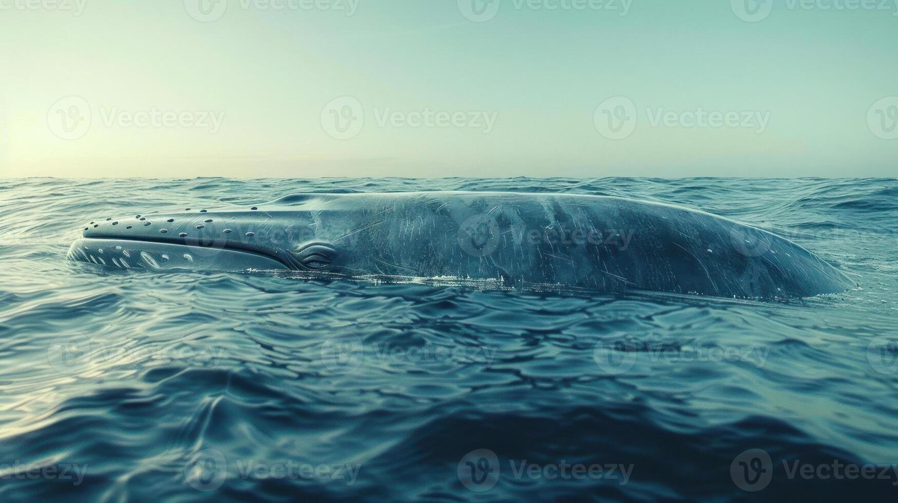 Image of a whale under the ocean surface. photo