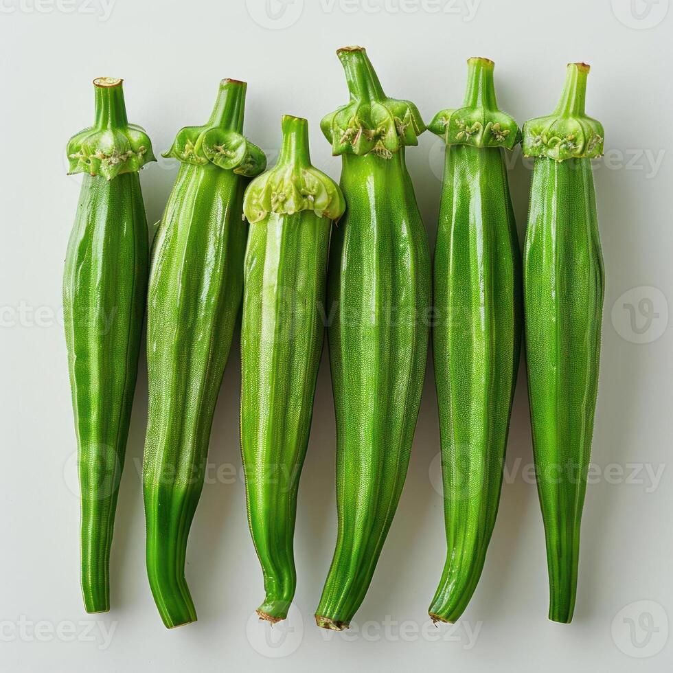 A collection of green zucchini squashes. photo