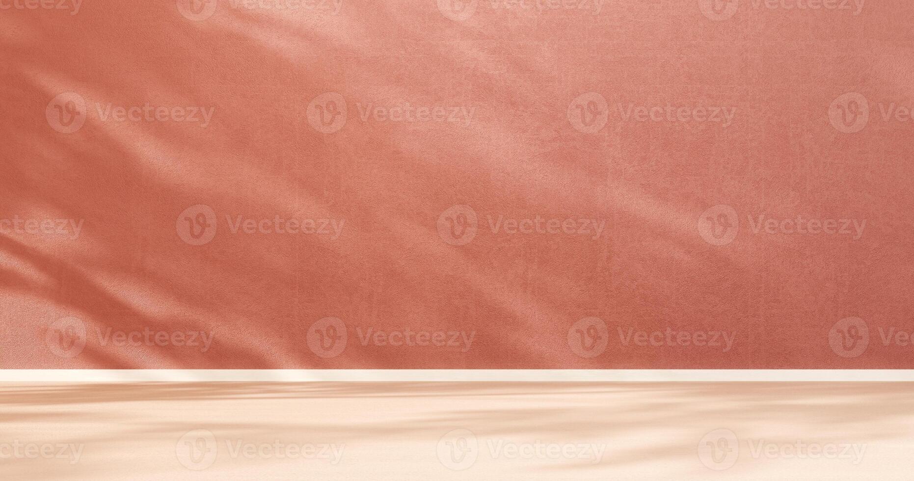 Unobtrusive botanical background with shadow on the wall - trend frame, cover, card, postcard. Exhibition Podium, stand, showcase on pastel light background for premium product -3D render. photo