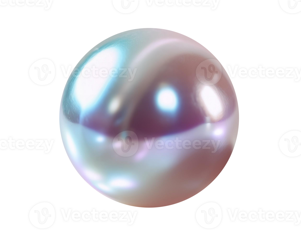 Close-Up Illustration of a Lustrous Pearl with Smooth Surface and Subtle Iridescence png