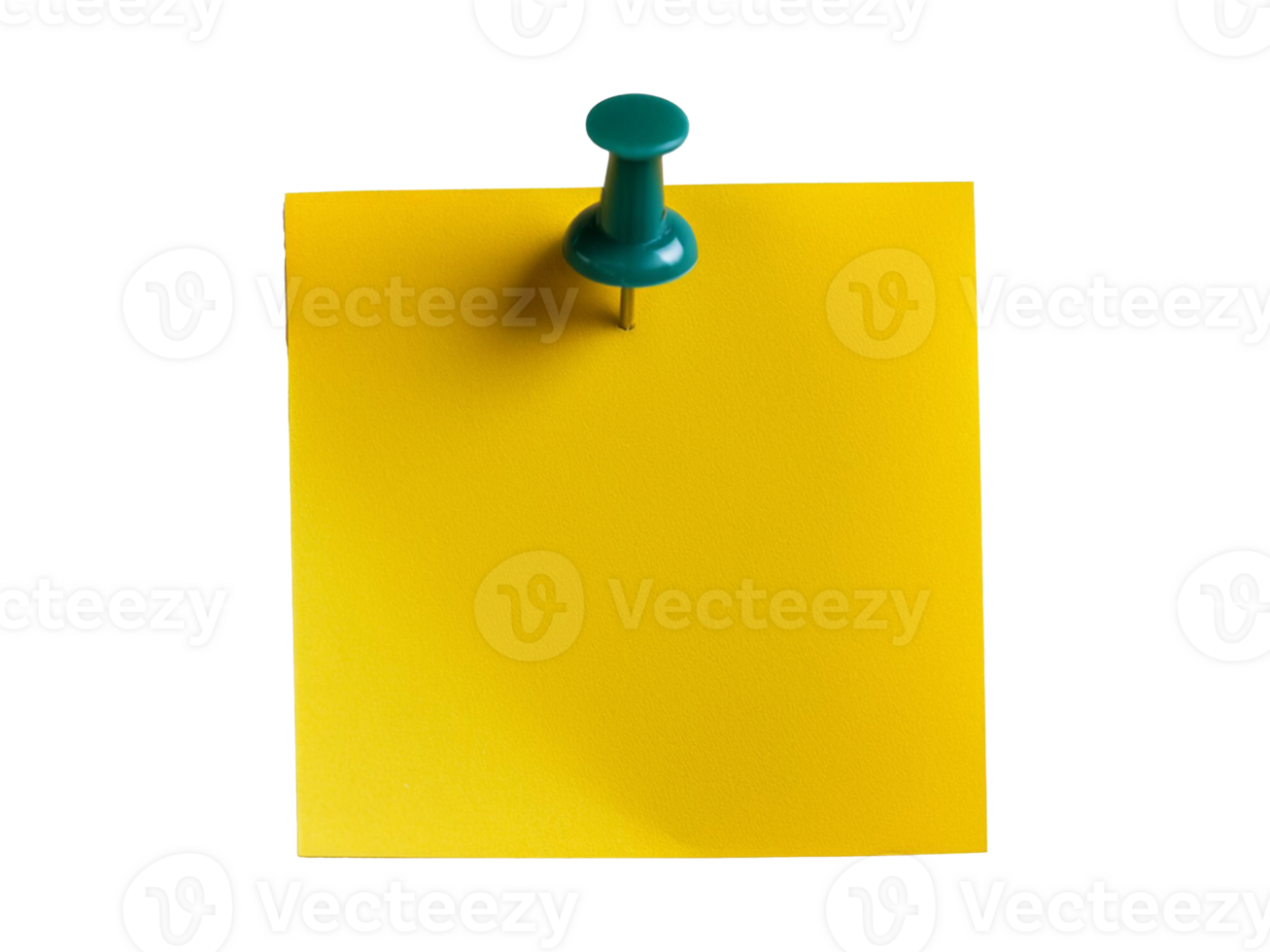 Yellow Sticky Note Pinned Clip Art for Messages and Reminders png