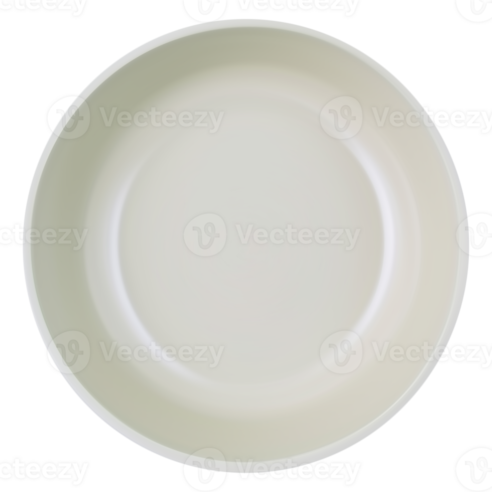 Top view of empty plate isolated on background. Dish cut out. png