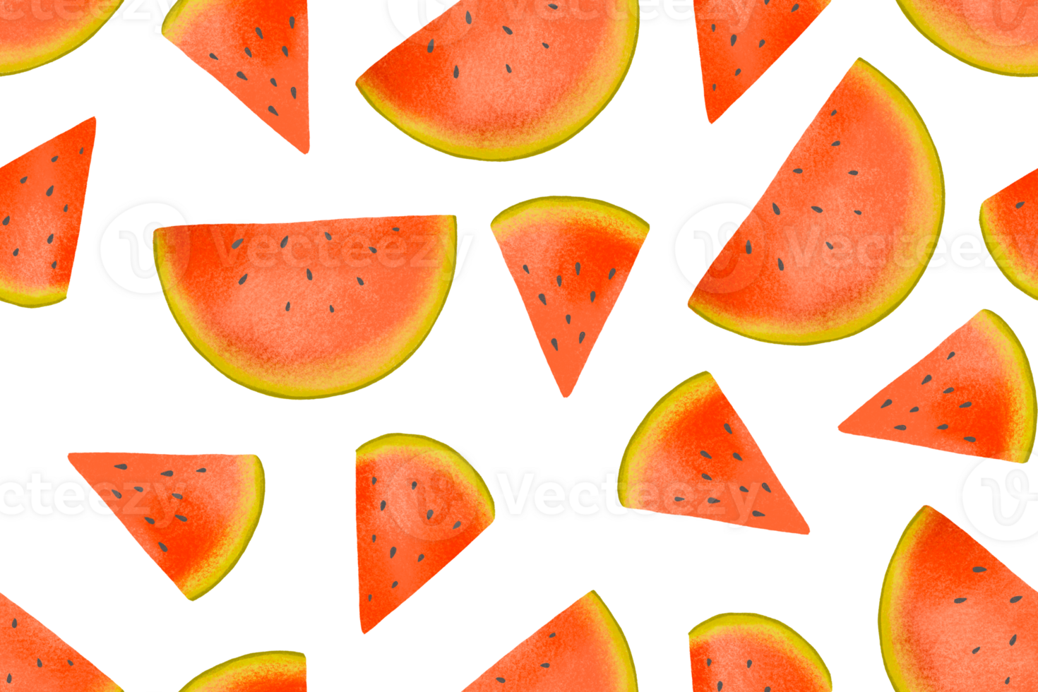 Seamless pattern with watremelon slices. Watermelon summer background. Perfect for textile, nursery, kids roon, wrapping paper png