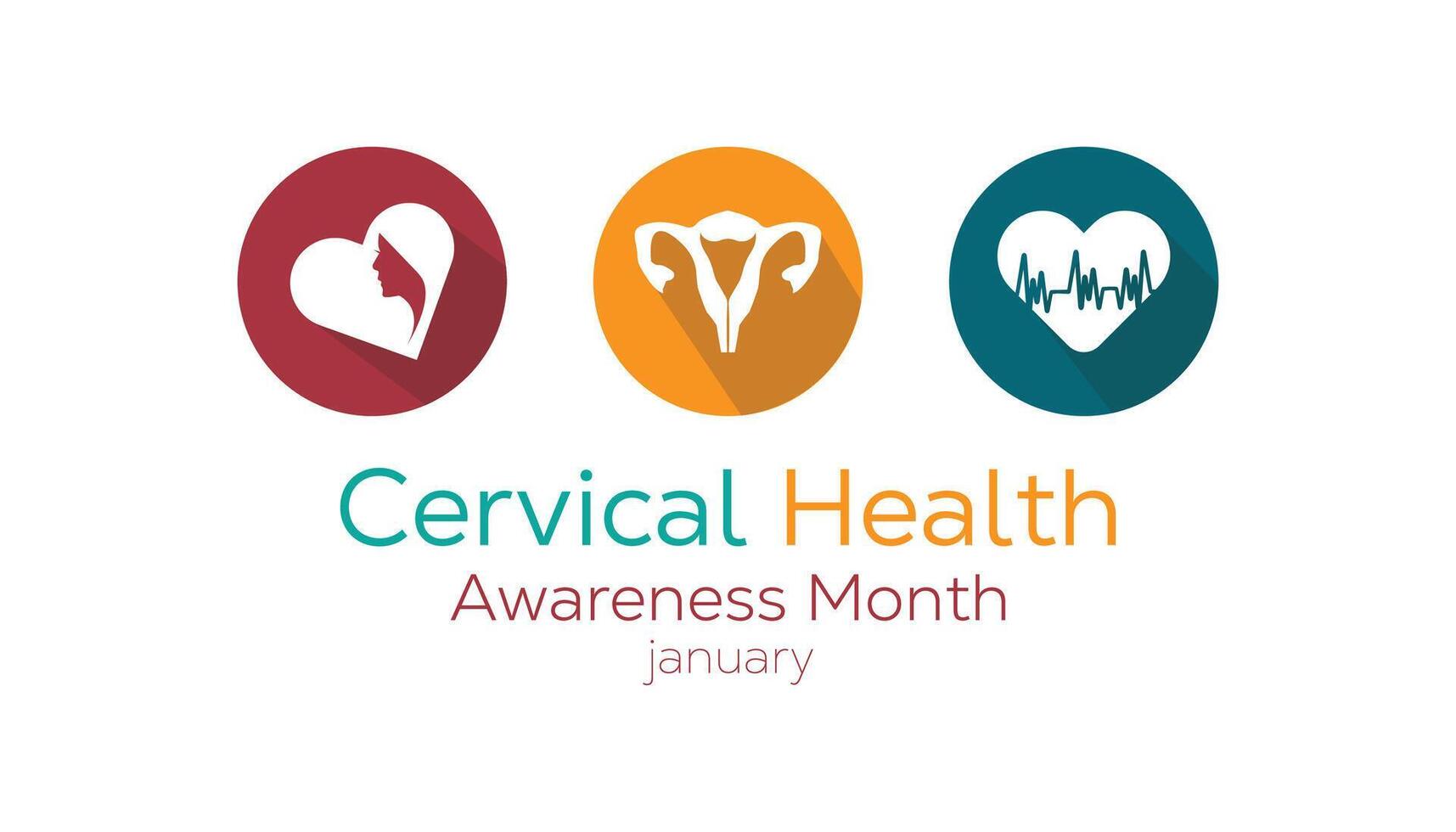 Cervical Health Awareness Month observed each year during January. Healthcare Medical Awareness concept. template for banner, greeting card, poster with background. vector